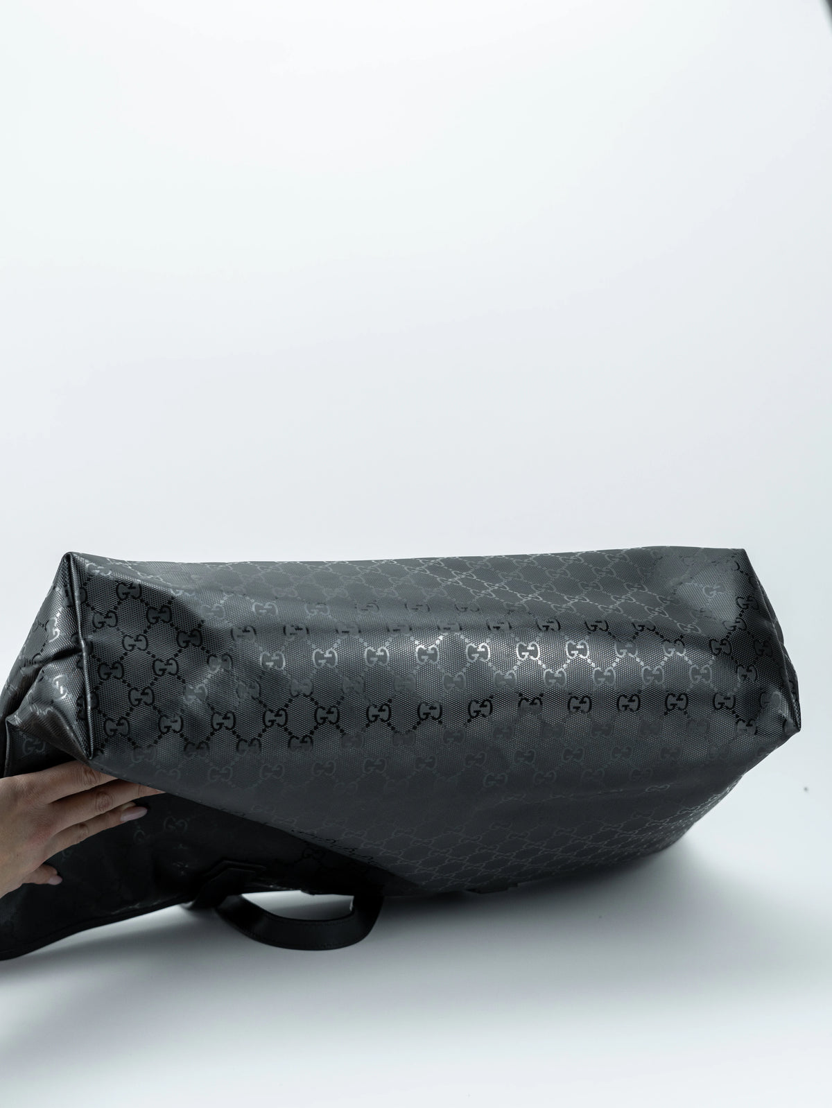 Gucci tote bag imprime nera lucida