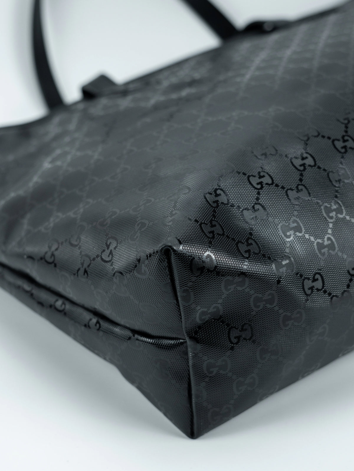 Gucci tote bag imprime nera lucida