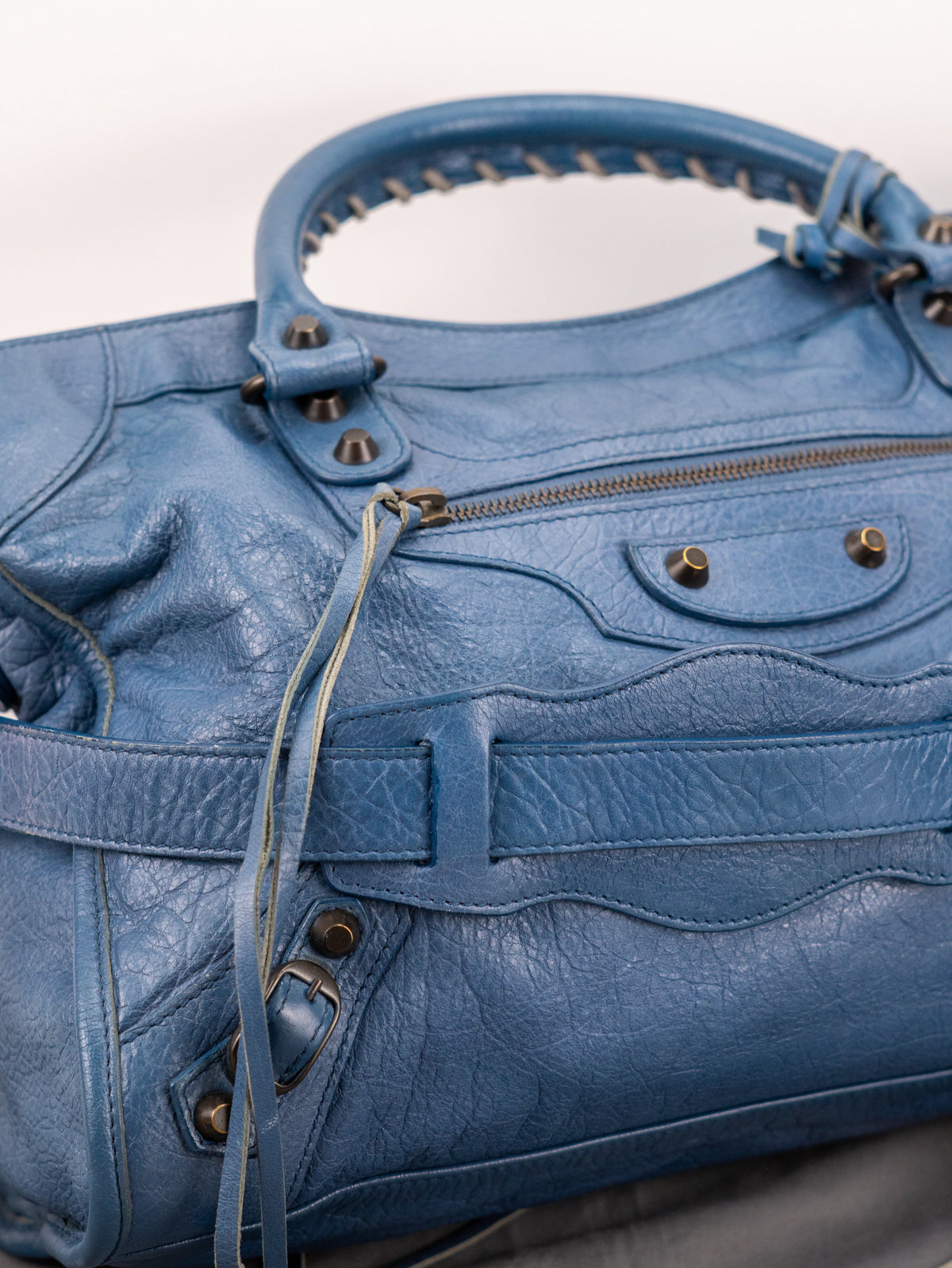 Balenciaga City media blu