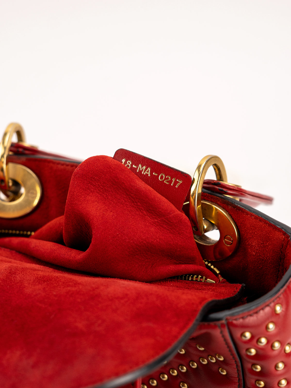 Dior Lady in pelle rossa