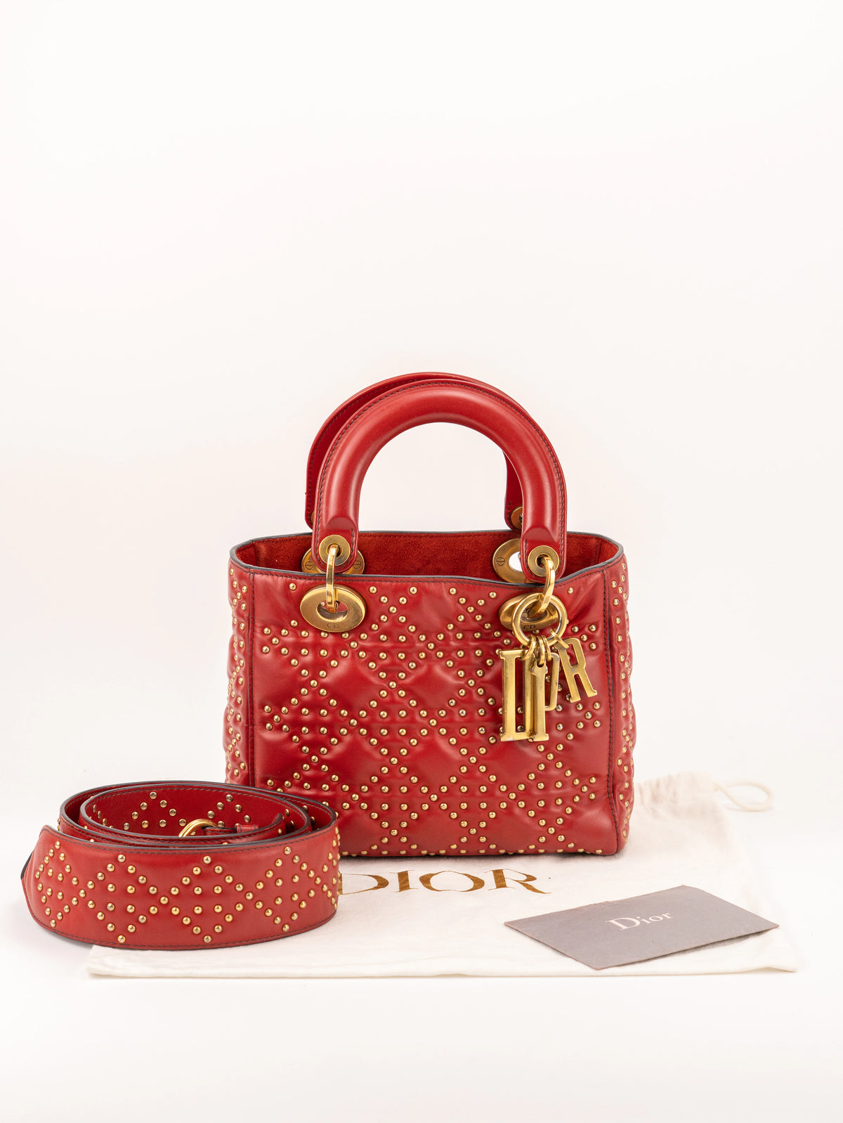Dior Lady in pelle rossa