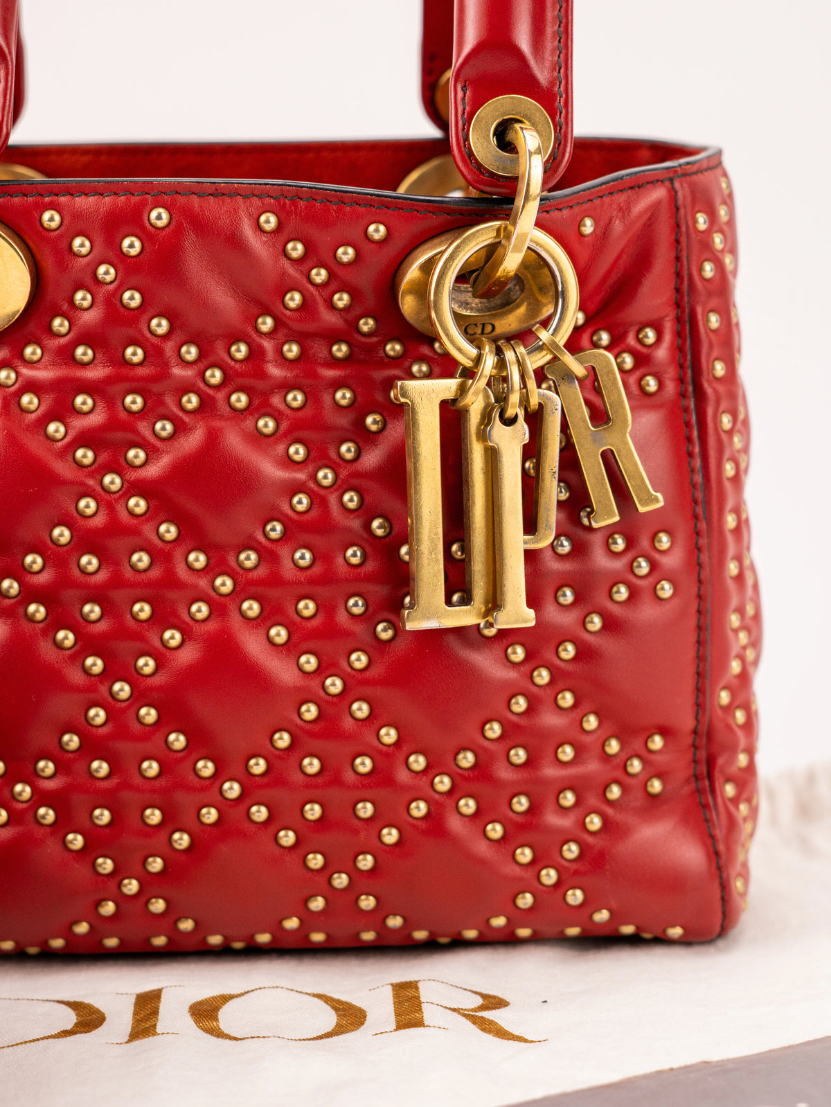 Dior Lady in pelle rossa
