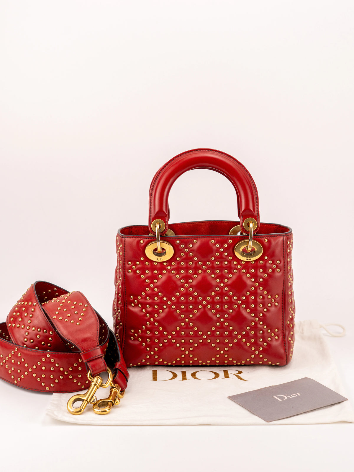 Dior Lady in pelle rossa