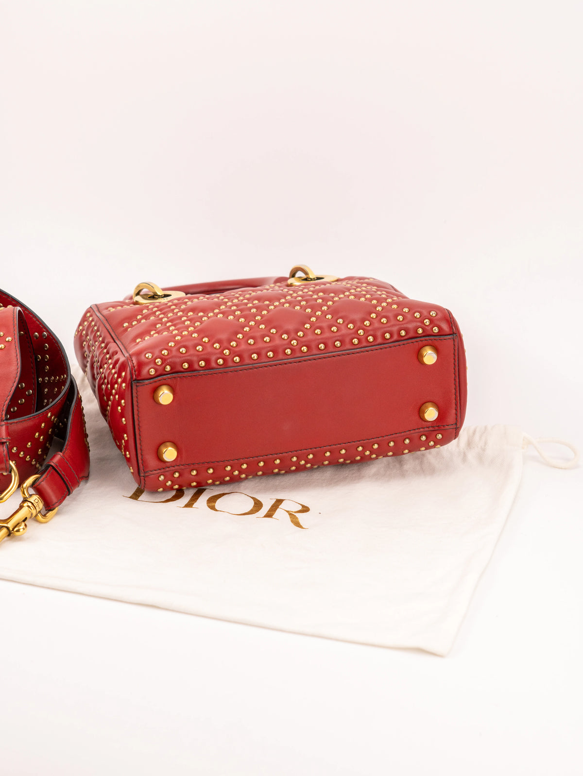 Dior Lady in pelle rossa