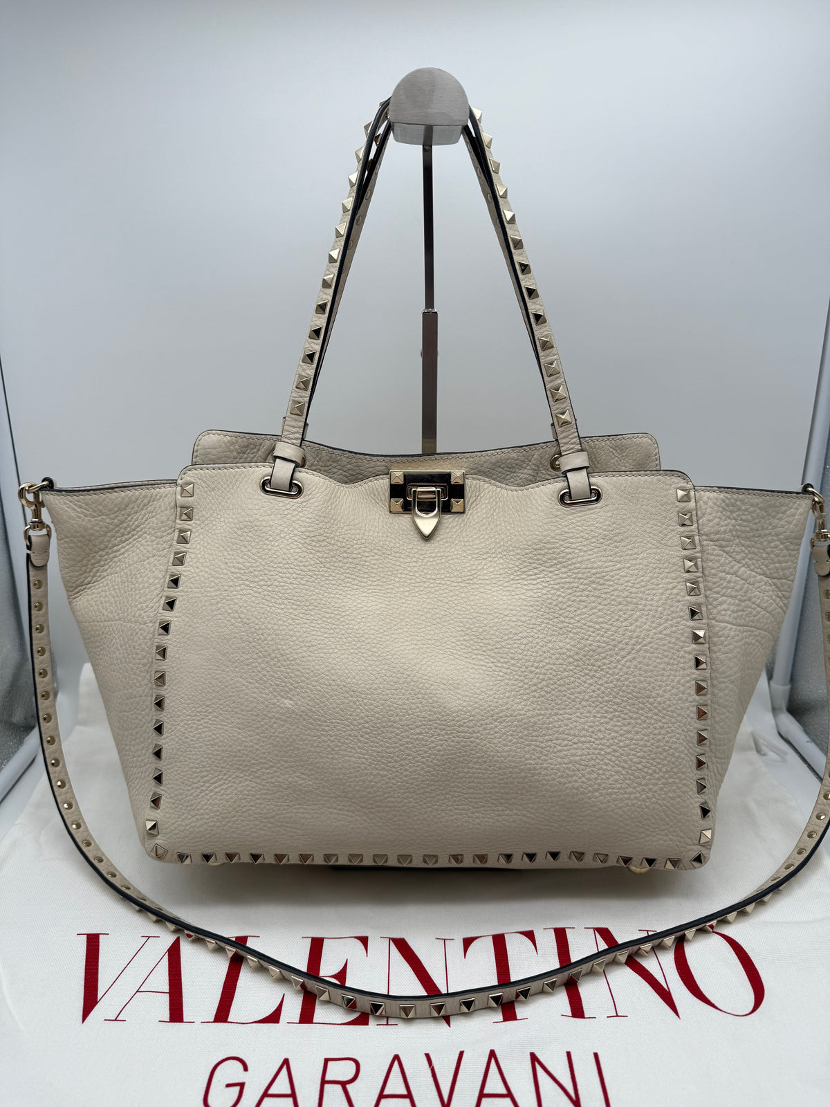 Valentino tote Rockstud bianca - foto 1