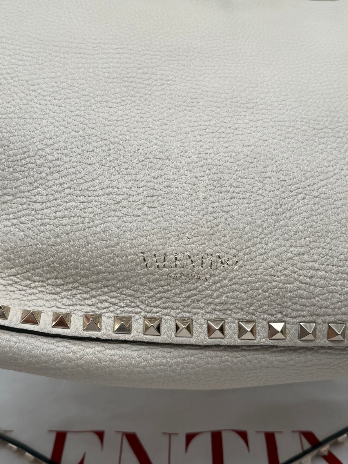 Valentino tote Rockstud bianca - foto 9