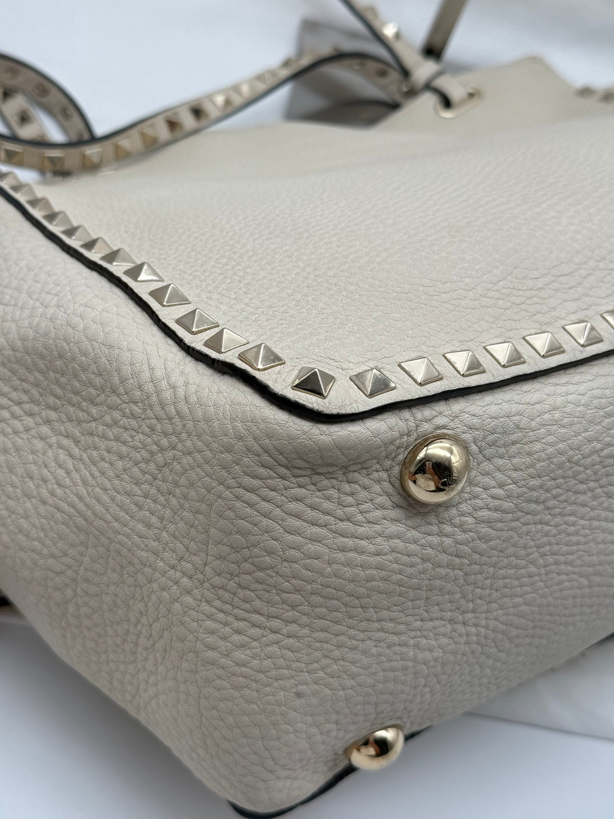 Valentino tote Rockstud bianca - foto 11