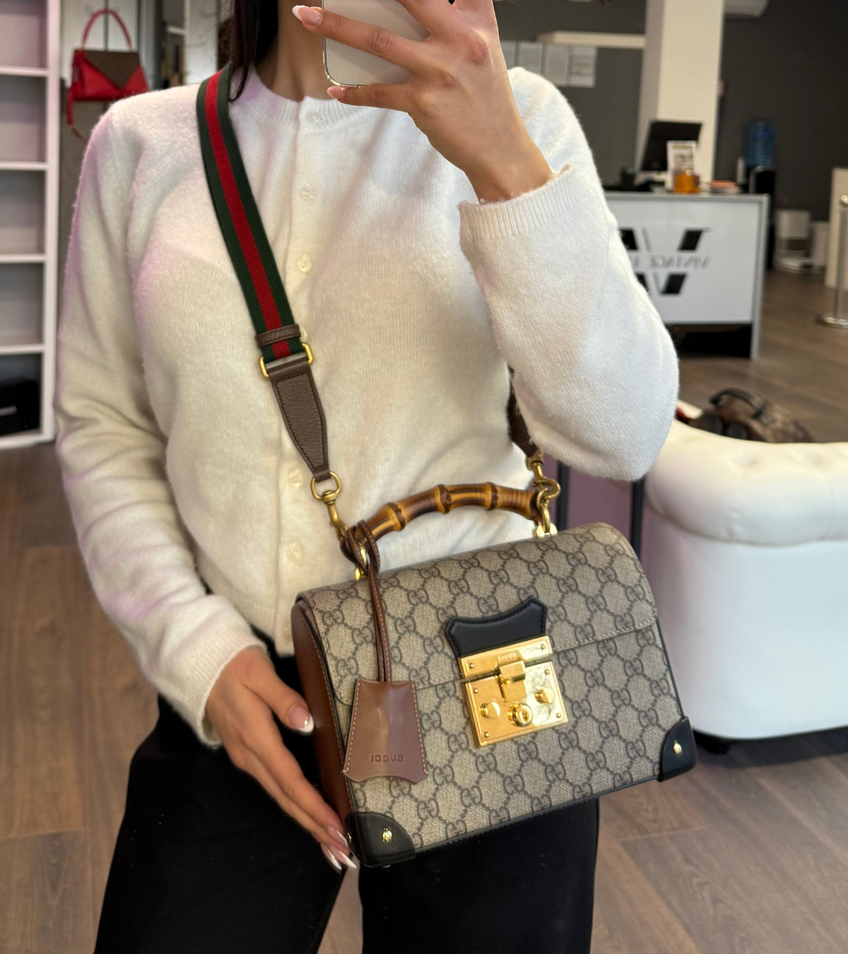Gucci padlock bamboo GG - foto 2
