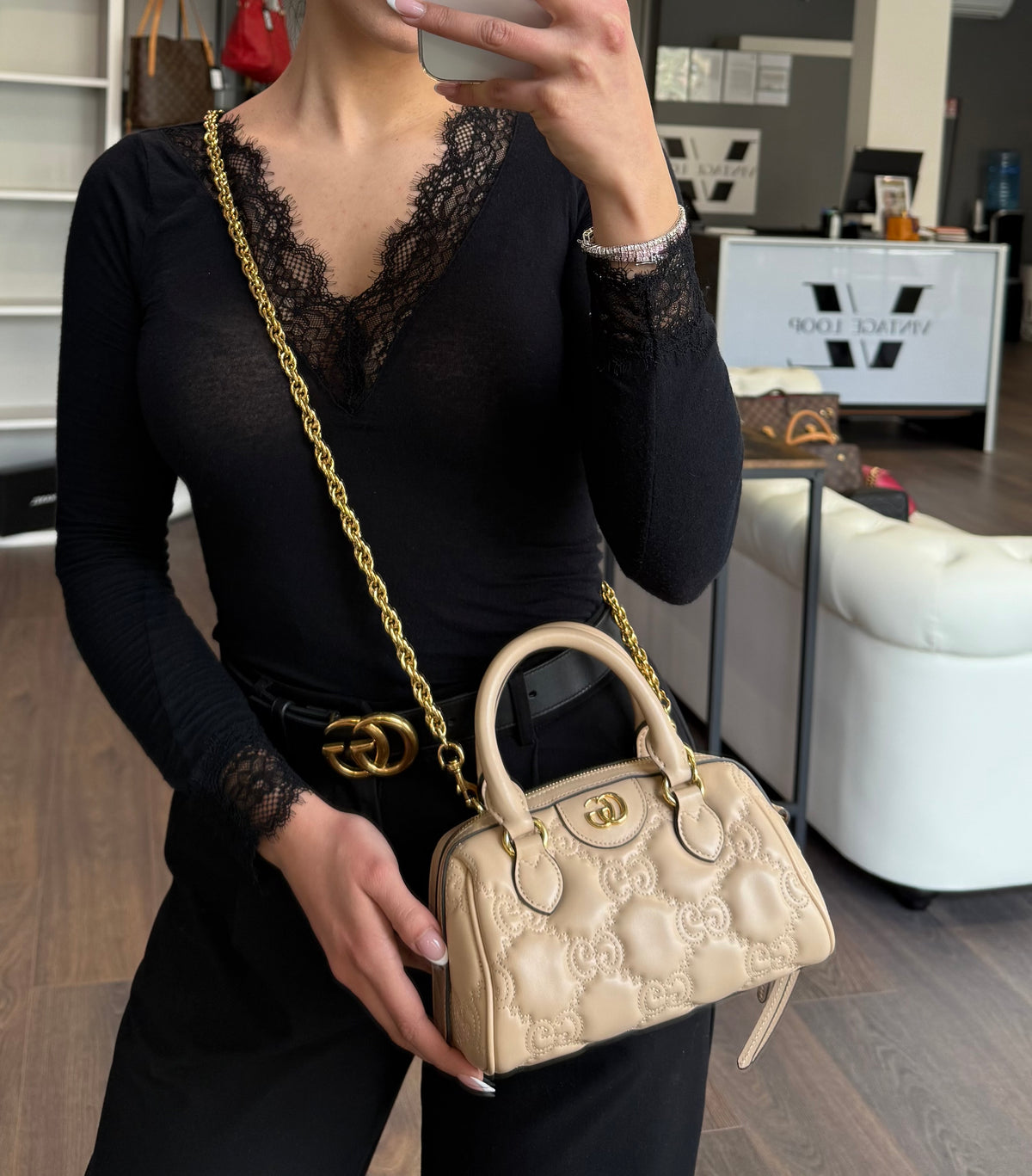 Gucci mini bauletto GG beige - foto 2