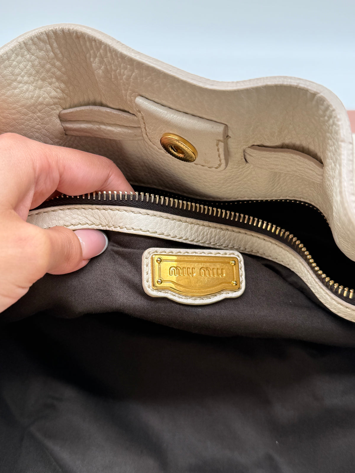 Miu Miu tote in pelle bianca - foto 5