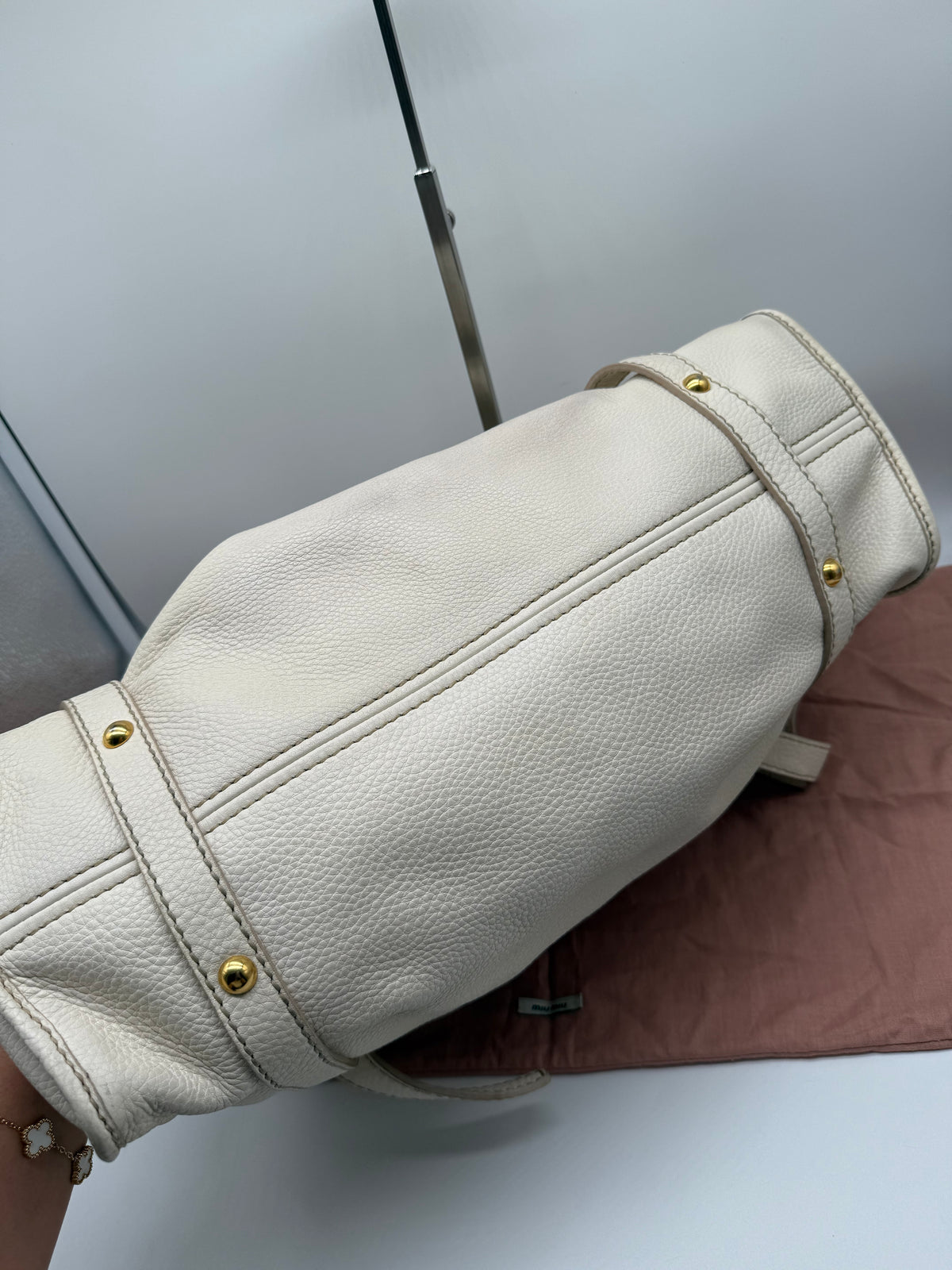 Miu Miu tote in pelle bianca - foto 8
