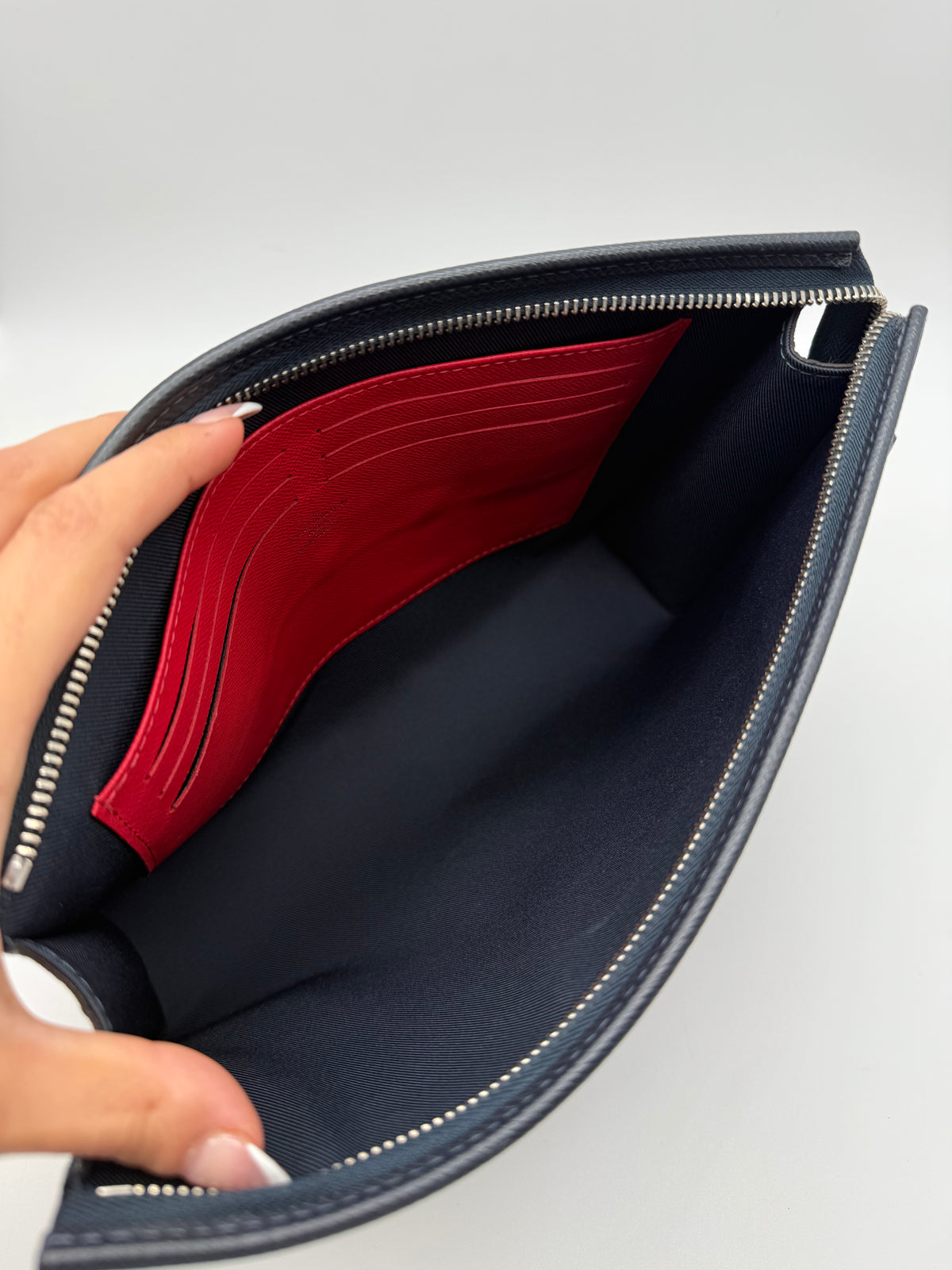 Louis Vuitton pochette clutch blu navy - foto 14