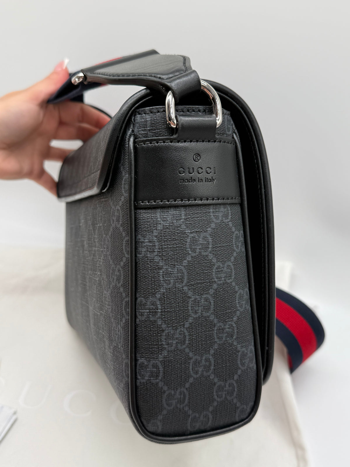 Gucci tracolla media GG nero - foto 8