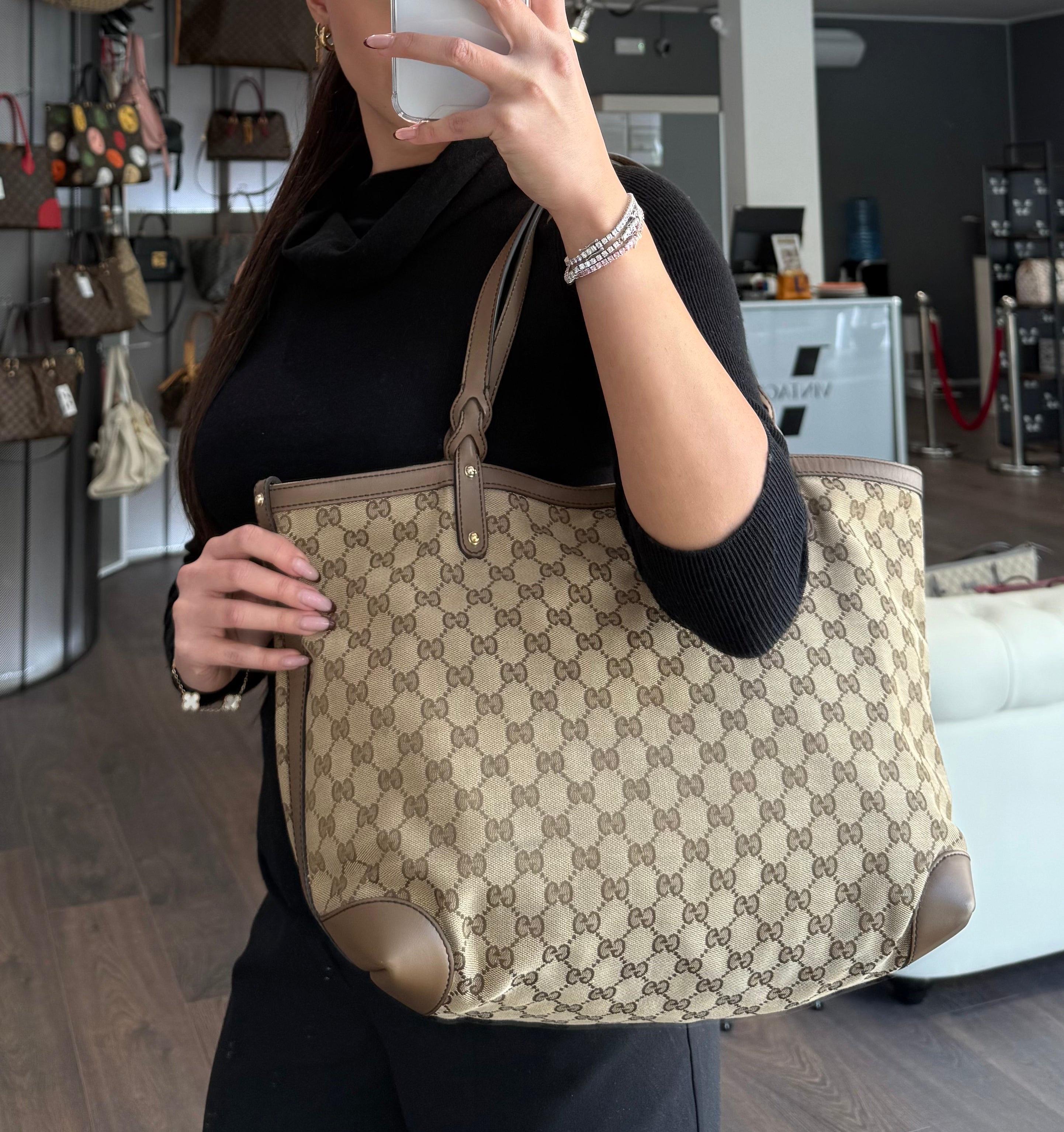 Gucci tote bag con pochette