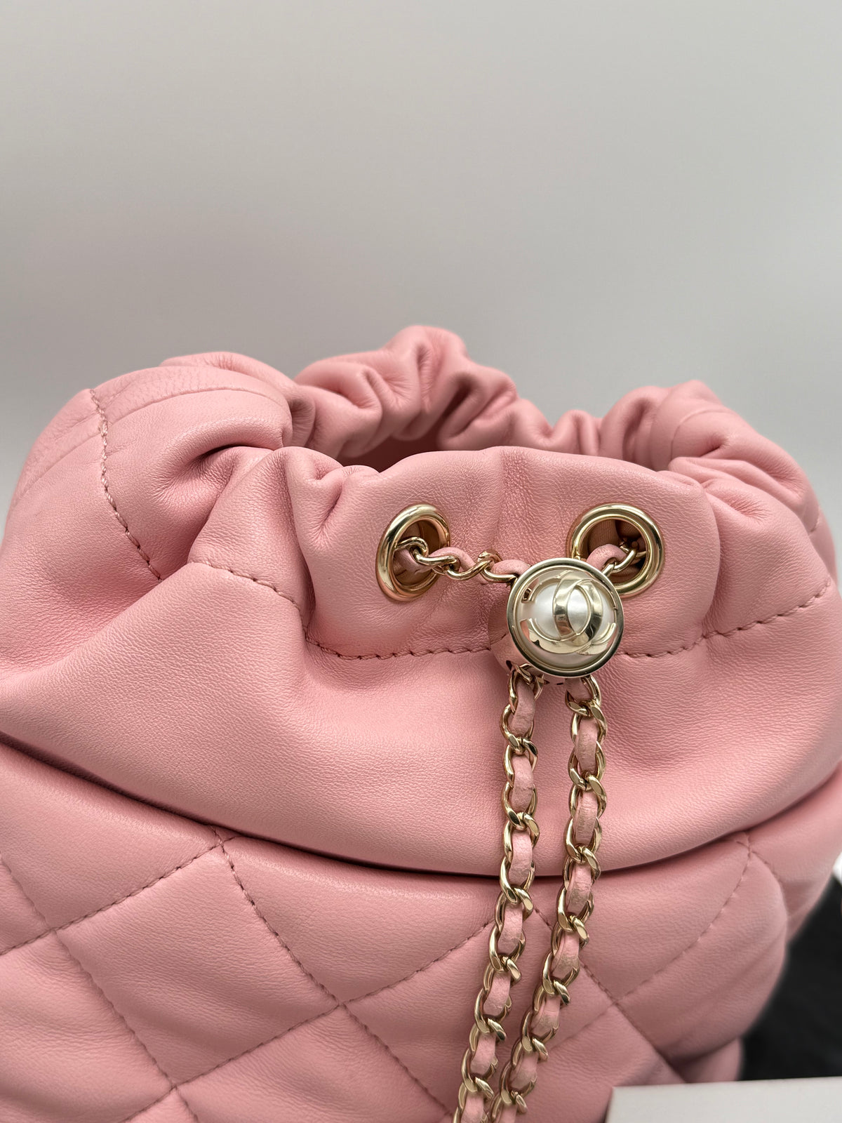 Chanel bucket pelle rosa - foto 6