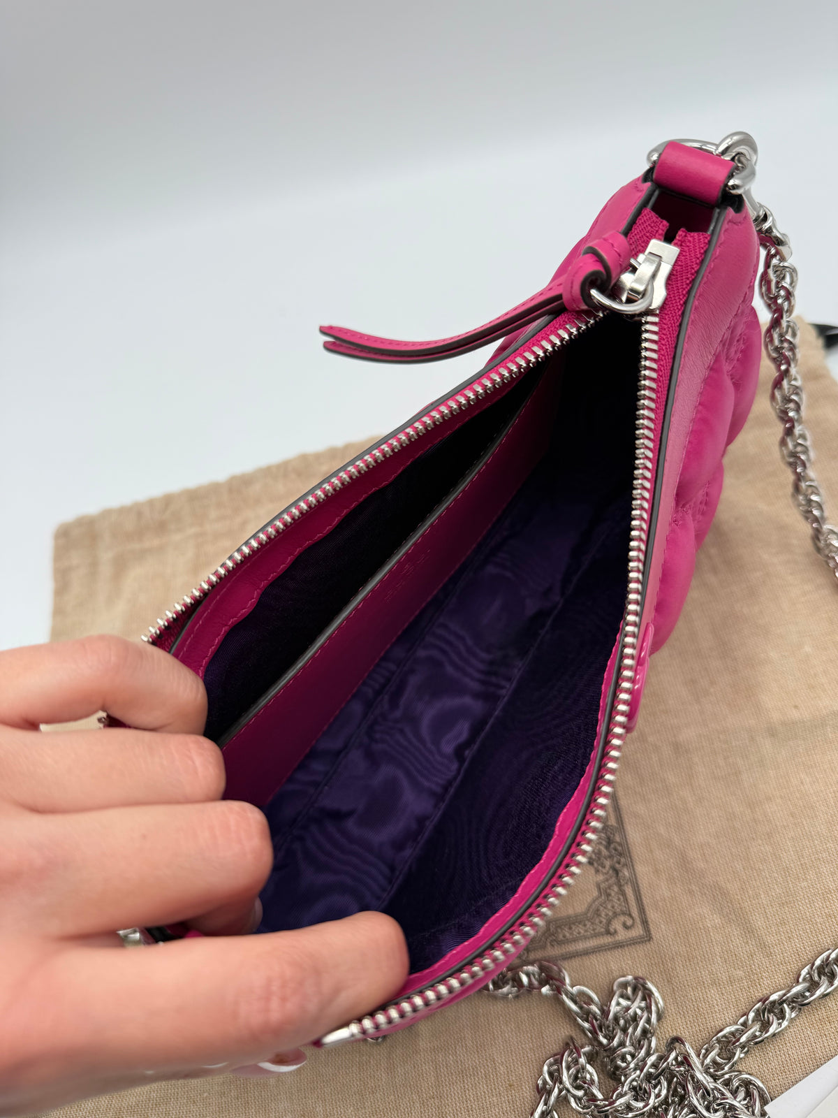 Gucci Matelassé nylon fucsia - foto 4