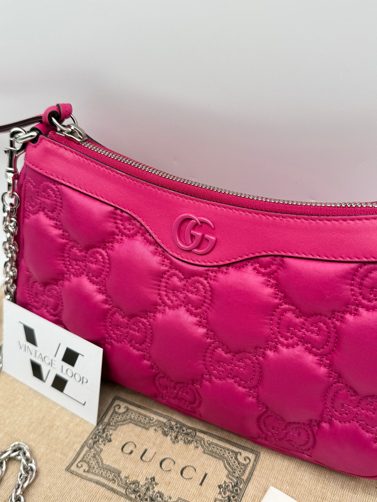 Gucci Matelassé nylon fucsia - foto 7