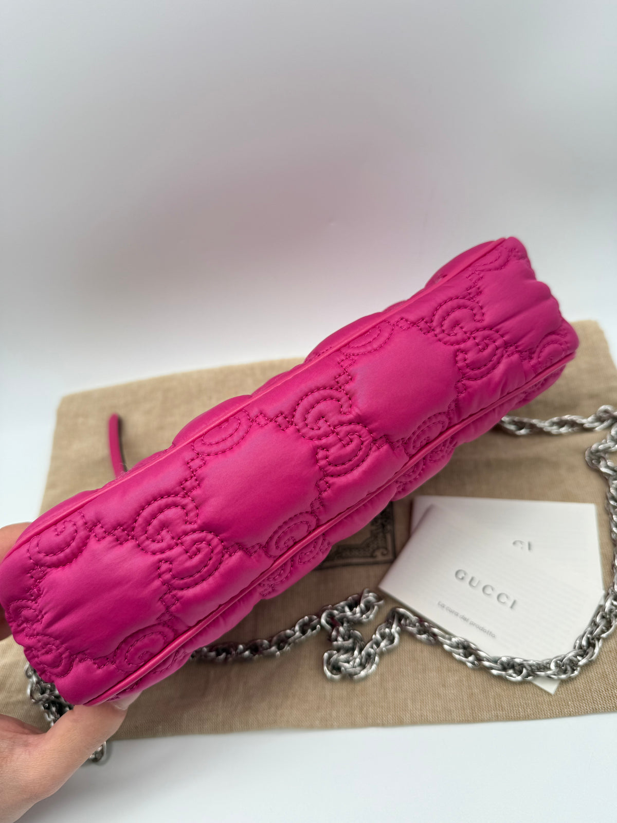 Gucci Matelassé nylon fucsia - foto 10