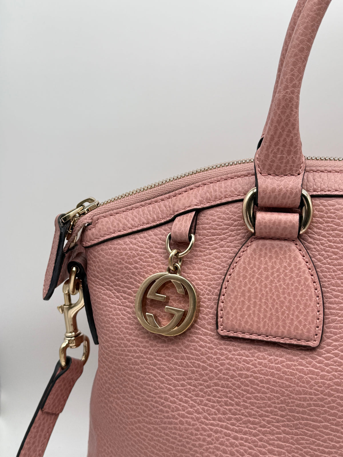Gucci tote bag in pelle rosa - foto 8