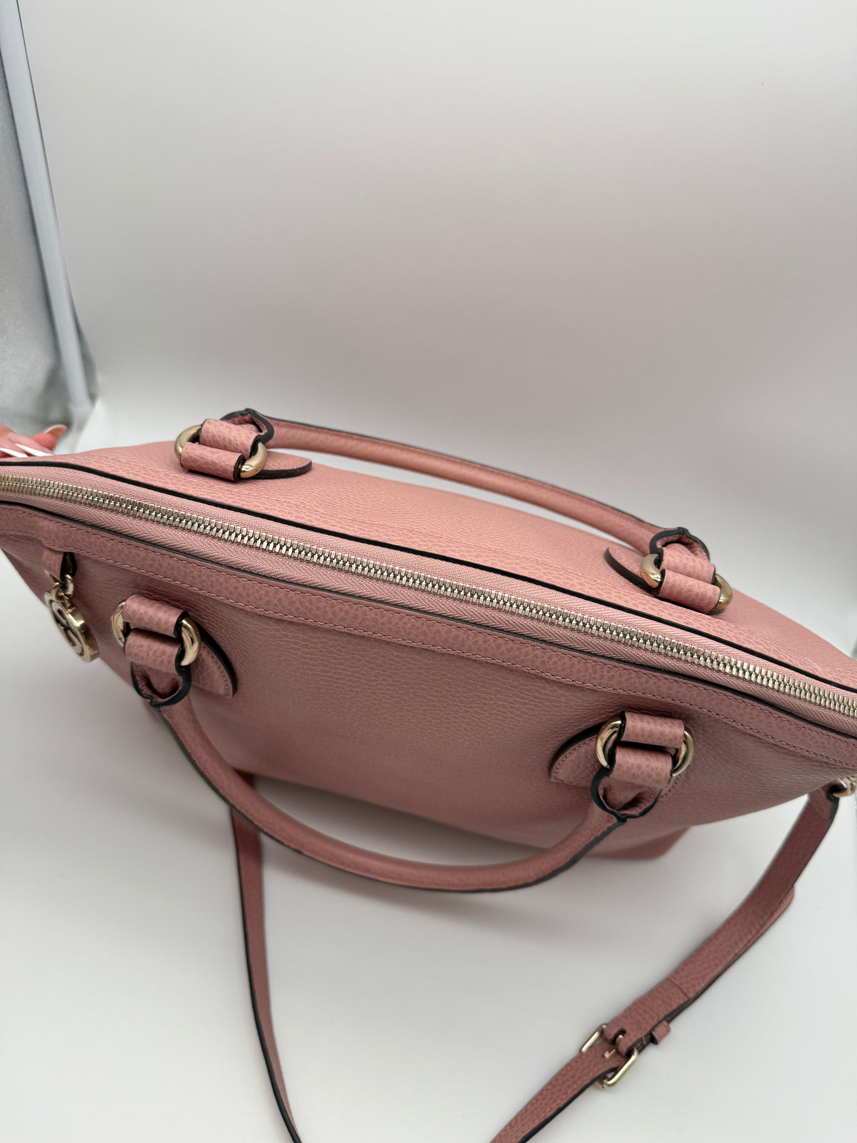 Gucci tote bag in pelle rosa - foto 11