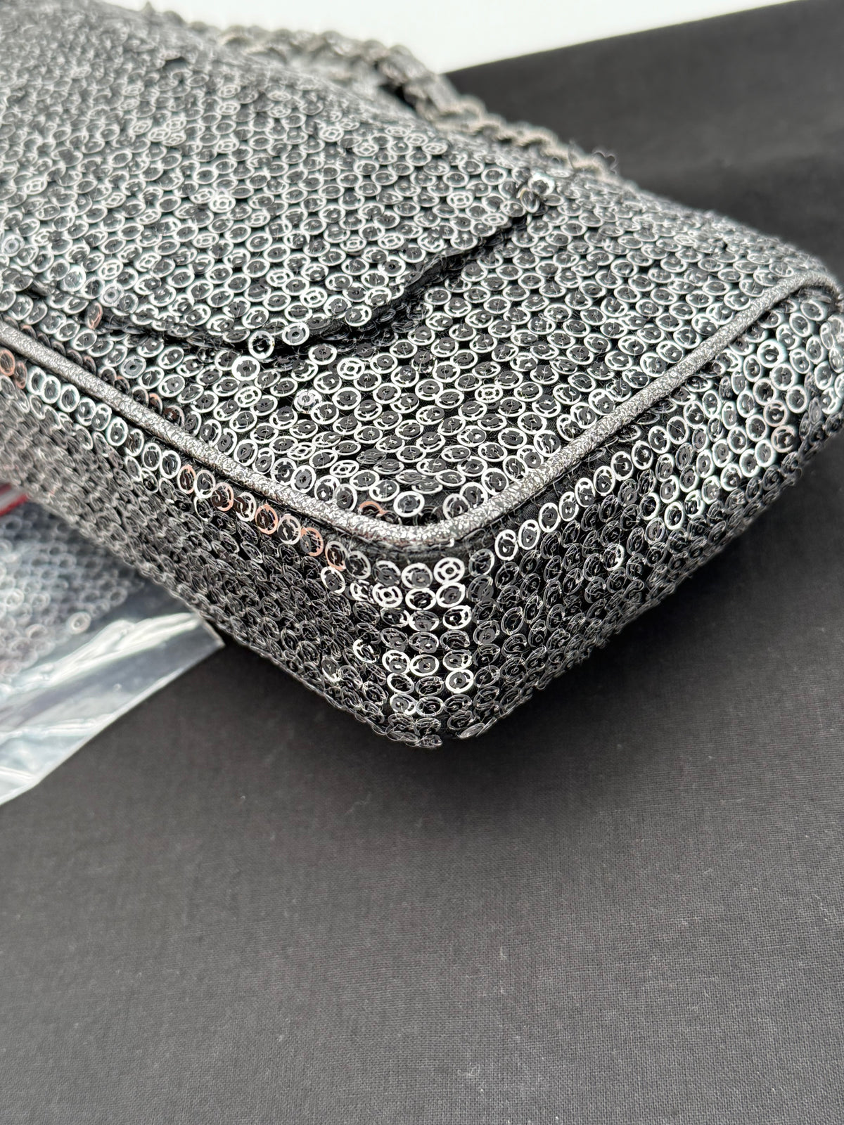 Chanel Sequin paillettes argento - foto 8