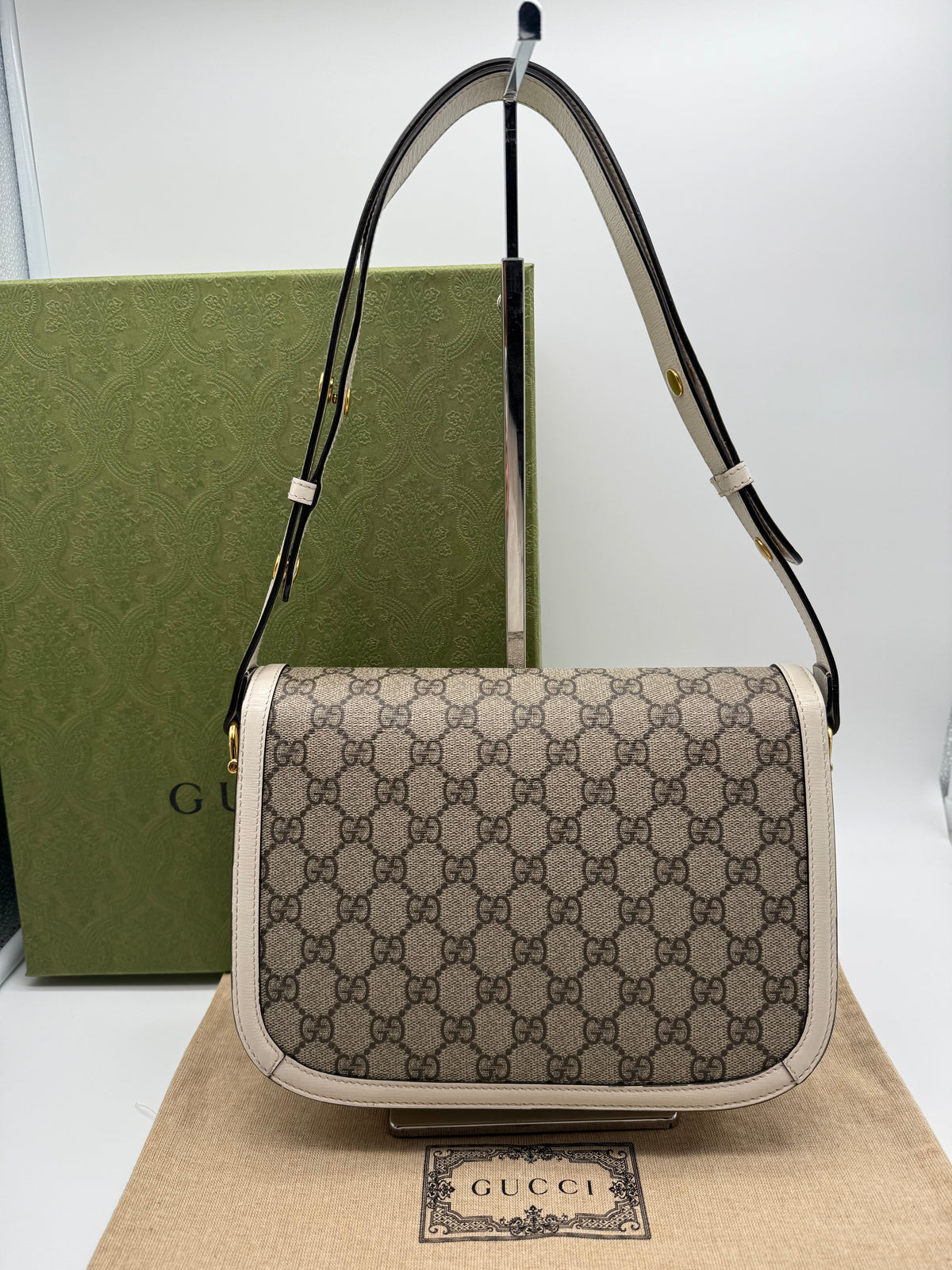 Gucci horsebit media bianca - foto 4