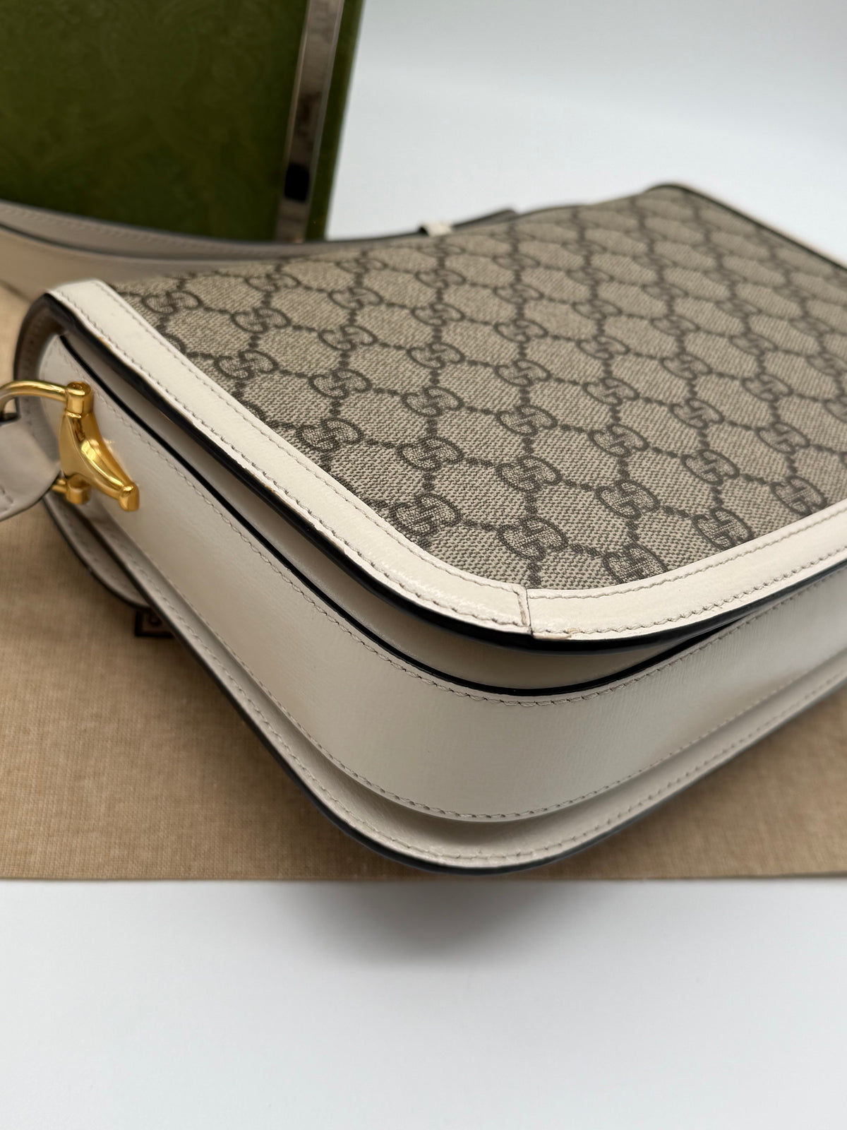 Gucci horsebit media bianca - foto 14