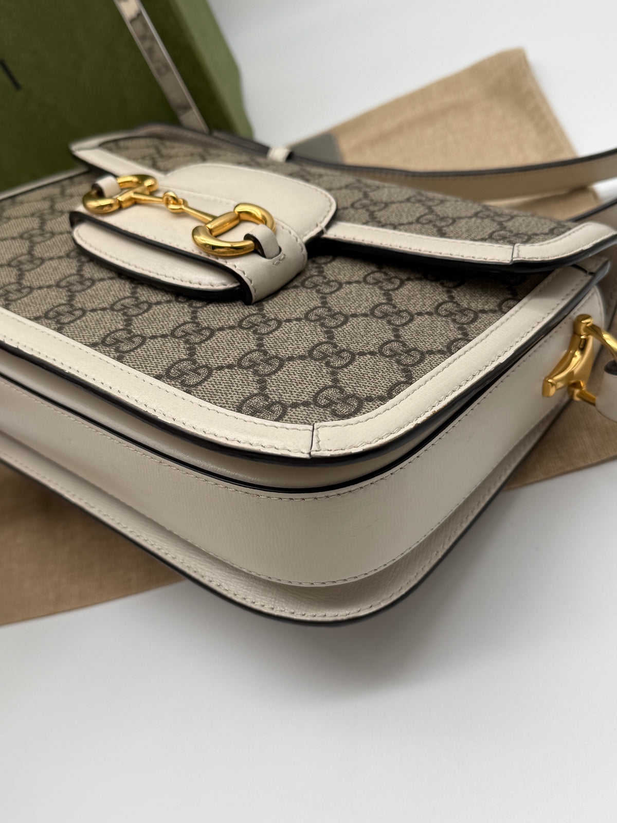 Gucci horsebit media bianca - foto 13