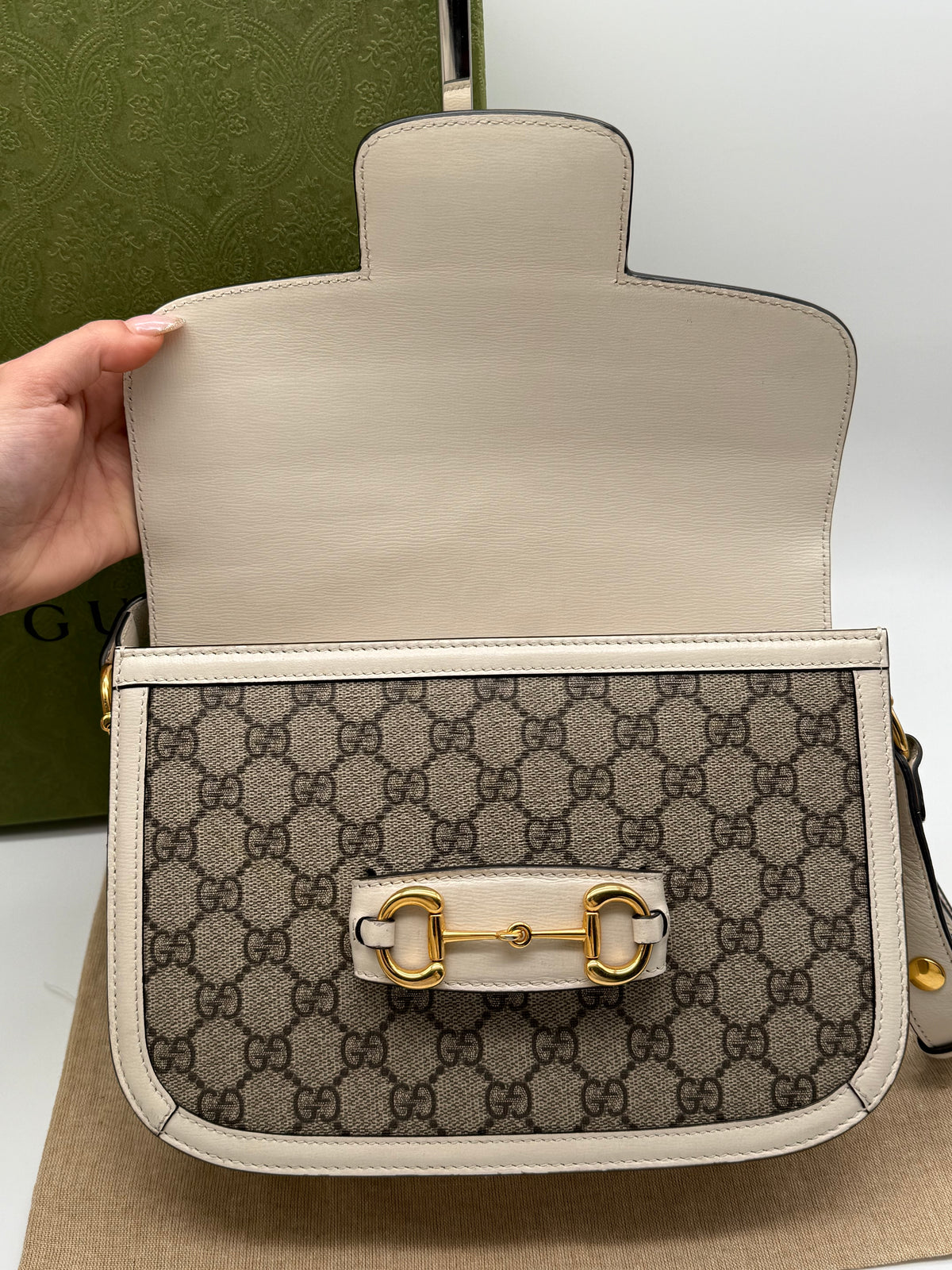 Gucci horsebit media bianca - foto 11