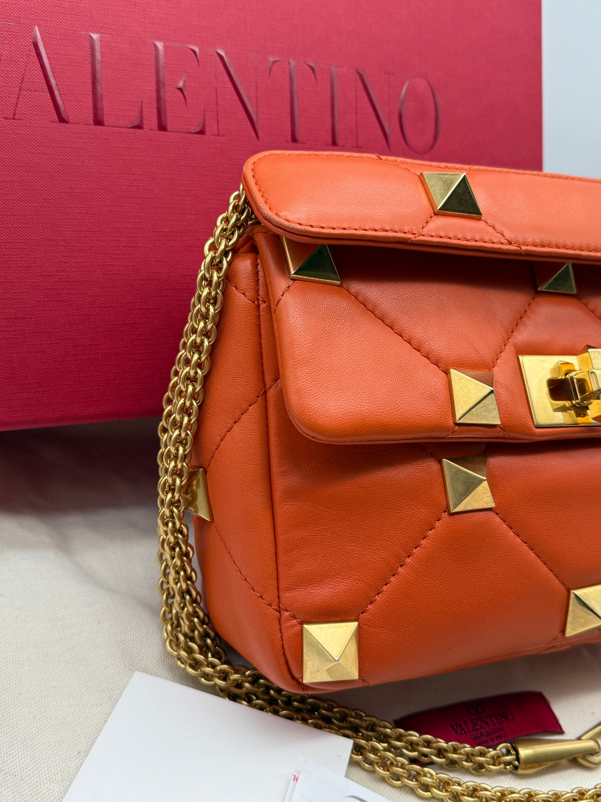 Valentino Roman Stud media arancione - foto 10