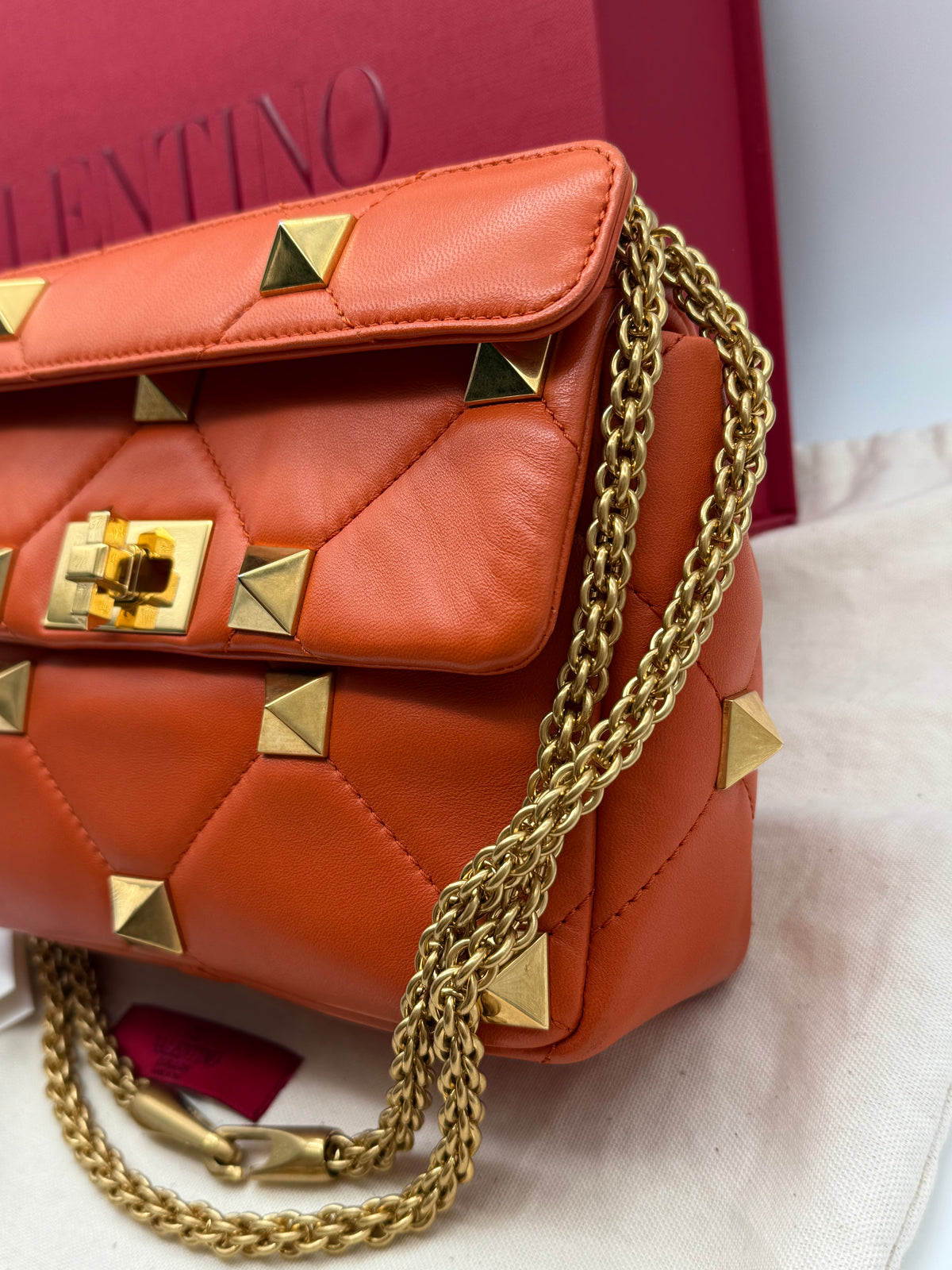Valentino Roman Stud media arancione - foto 9