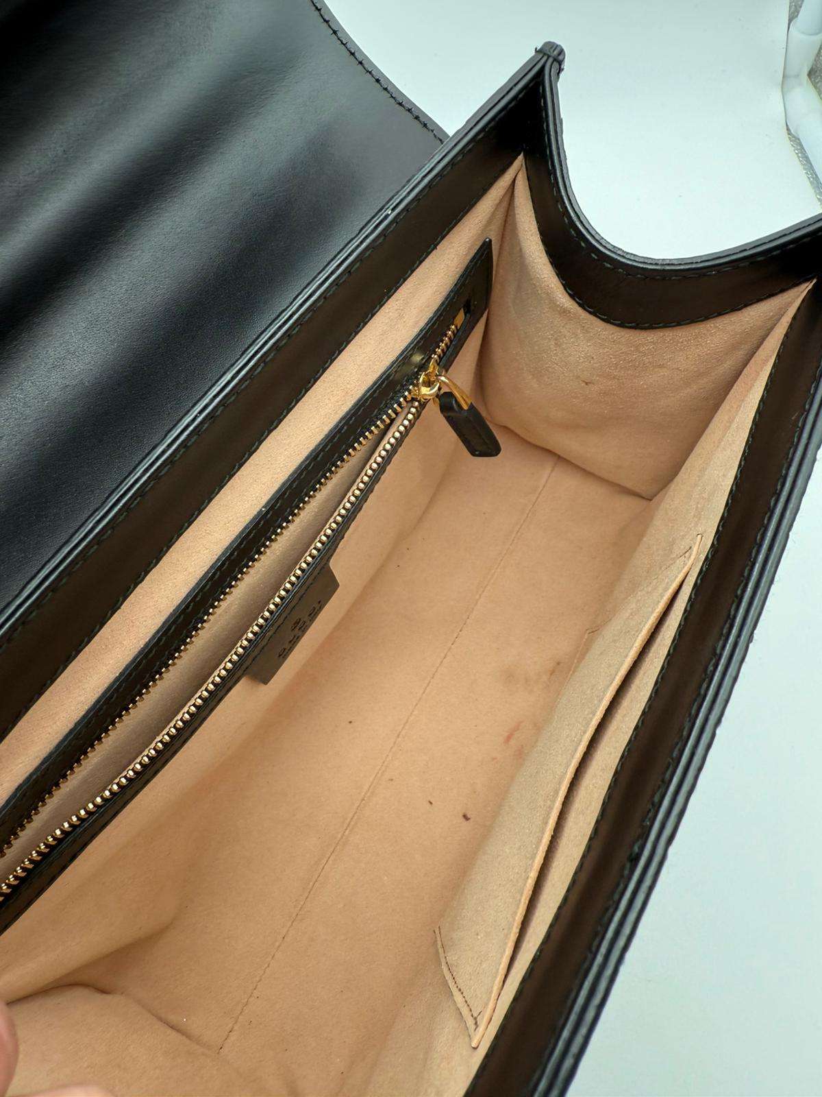 Gucci padlock nera a tracolla - foto 4