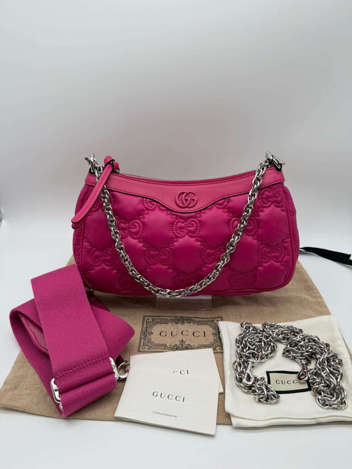 Gucci Matelassé nylon fucsia - foto 1