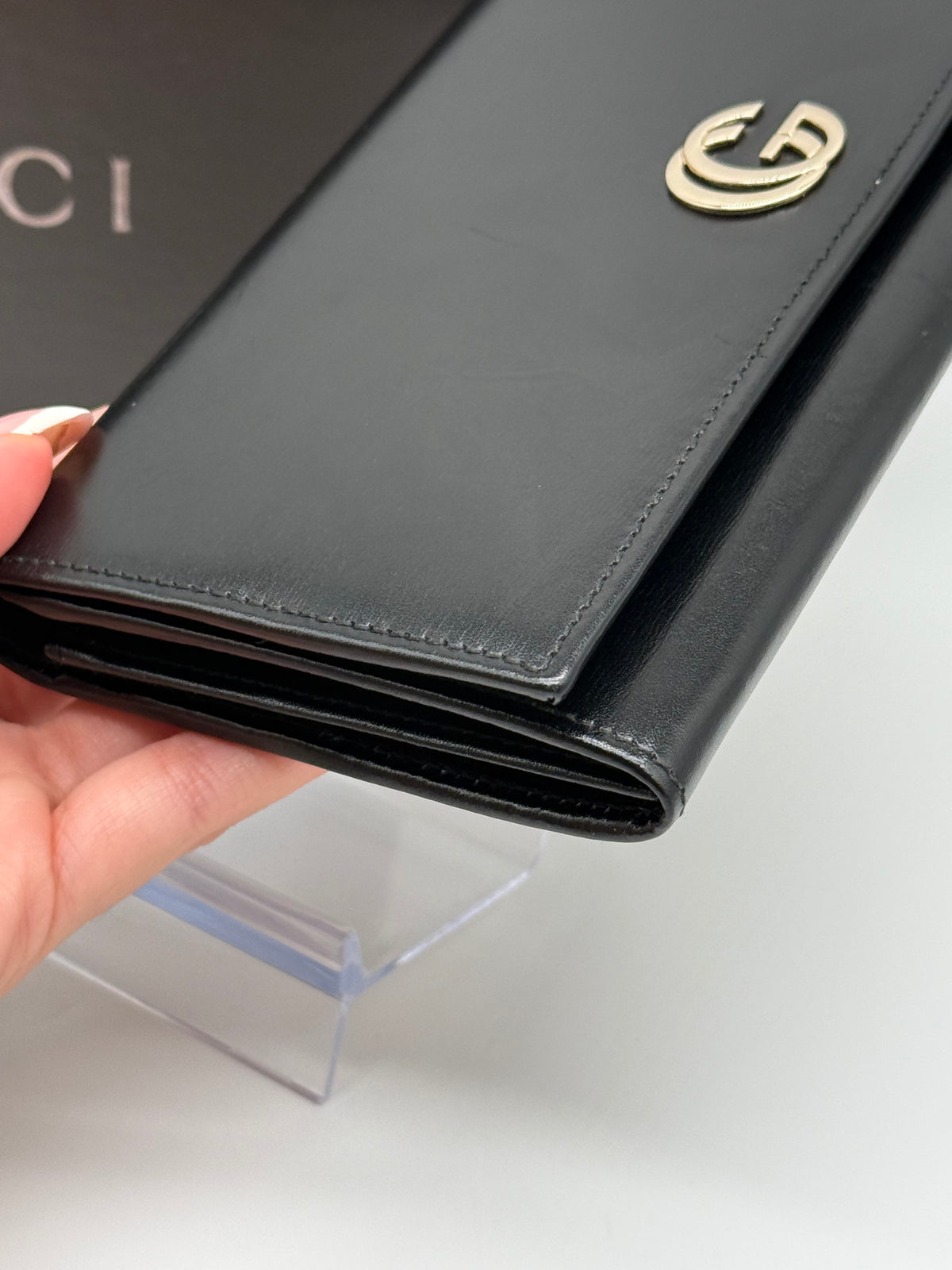 Gucci portafoglio pelle nera