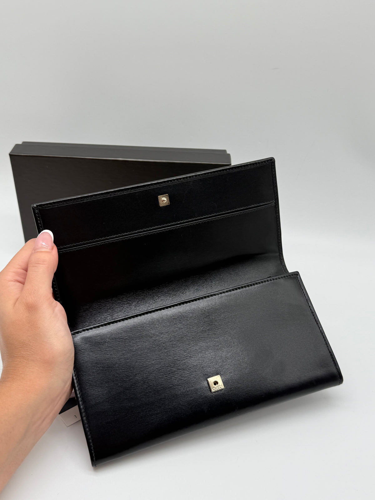Gucci portafoglio pelle nera