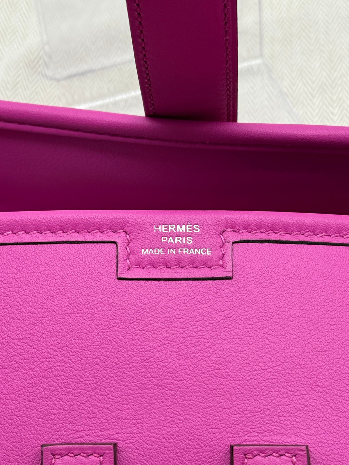 Hermès Jige Clutch in pelle fucsia