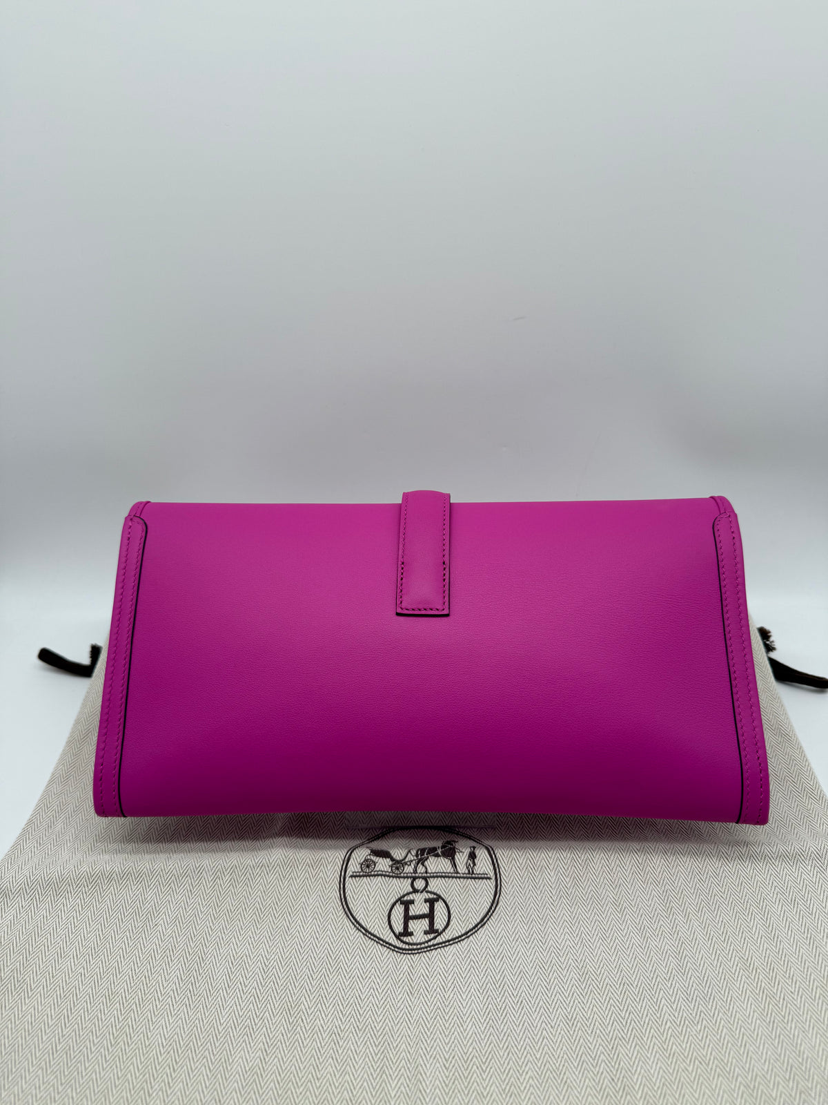 Hermès Jige Clutch in pelle fucsia
