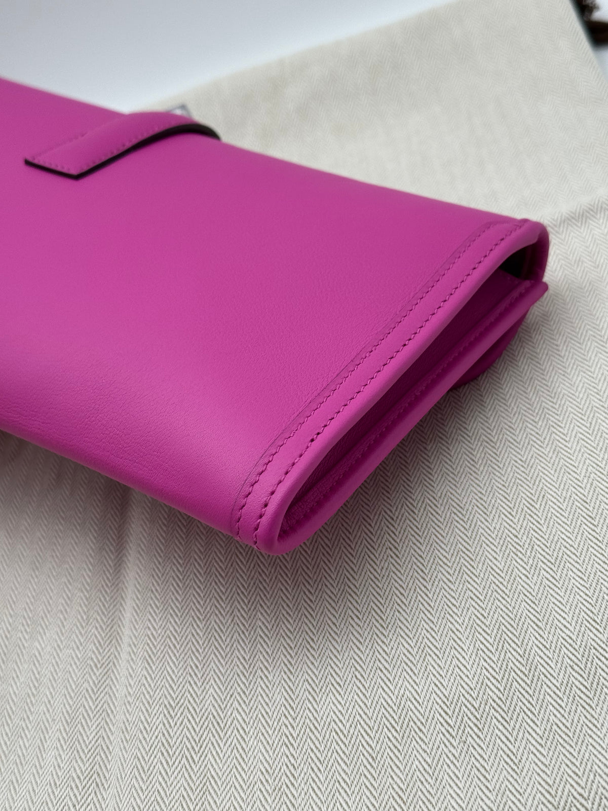 Hermès Jige Clutch in pelle fucsia