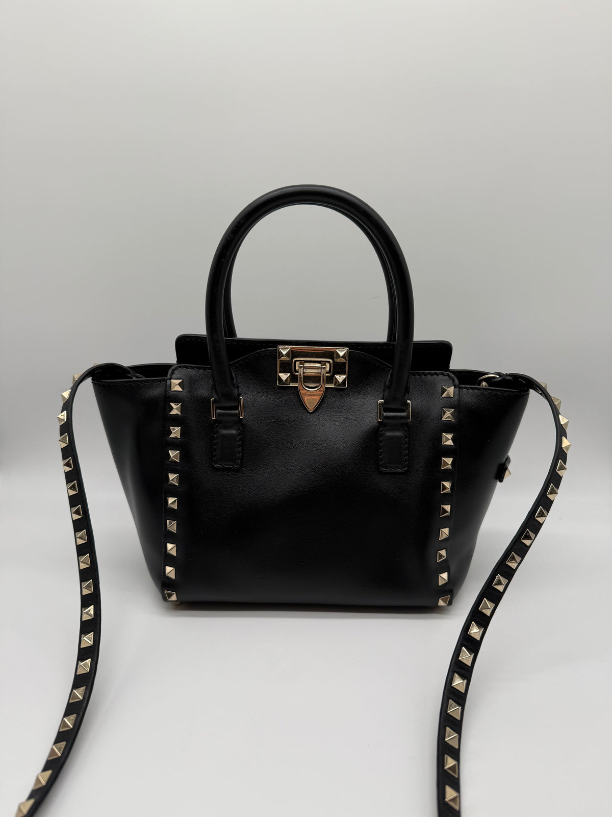 Valentino mini tote Rockstud nera