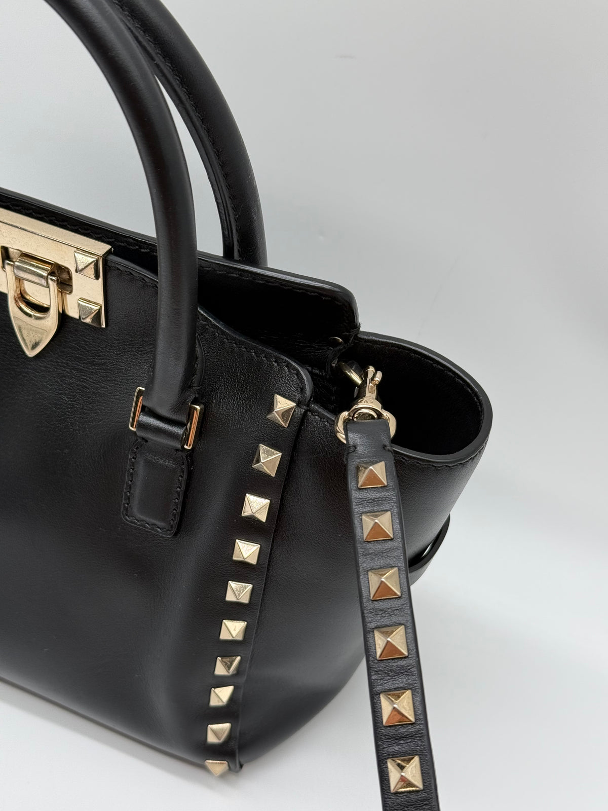 Valentino mini tote Rockstud nera
