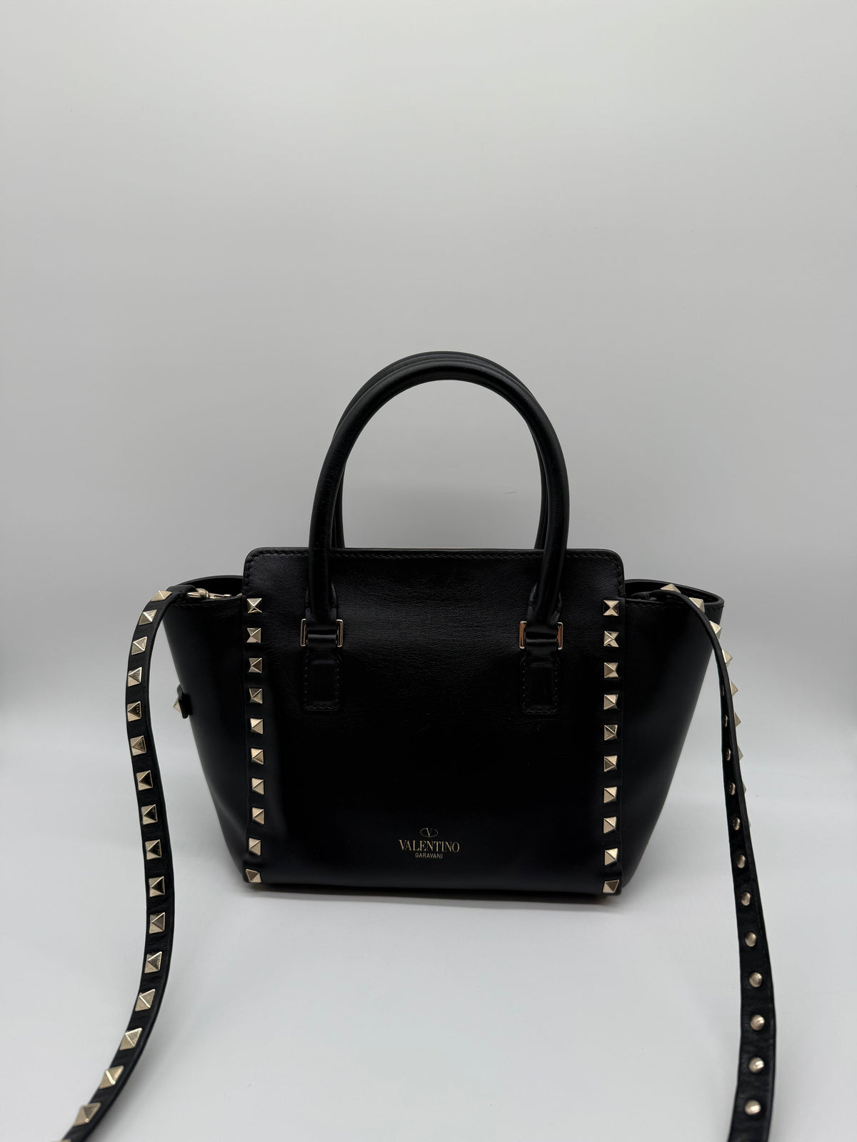 Valentino mini tote Rockstud nera