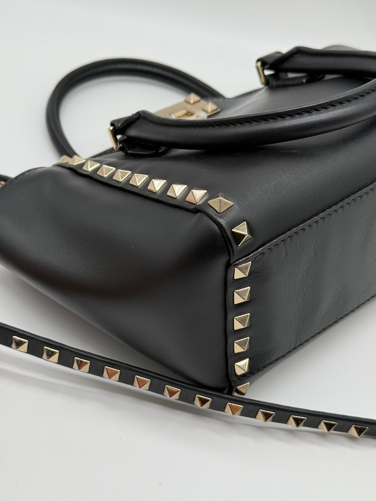 Valentino mini tote Rockstud nera