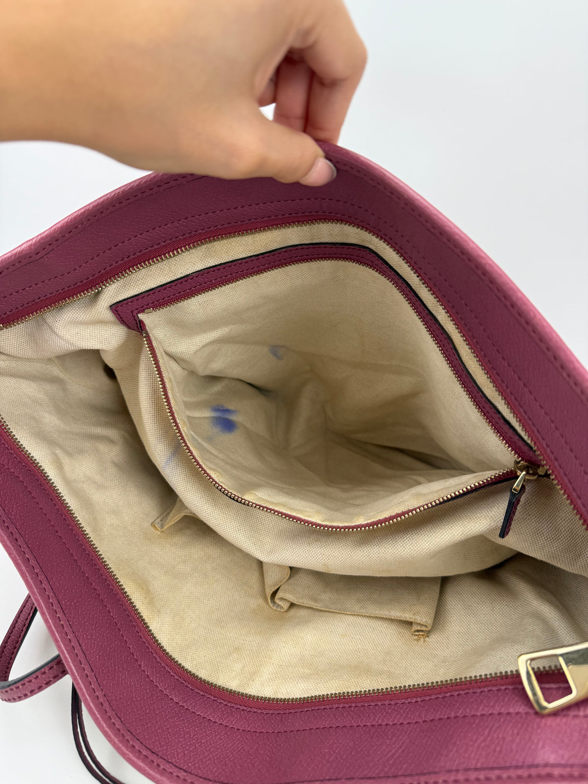 Gucci tote Bree tela GG e pelle viola