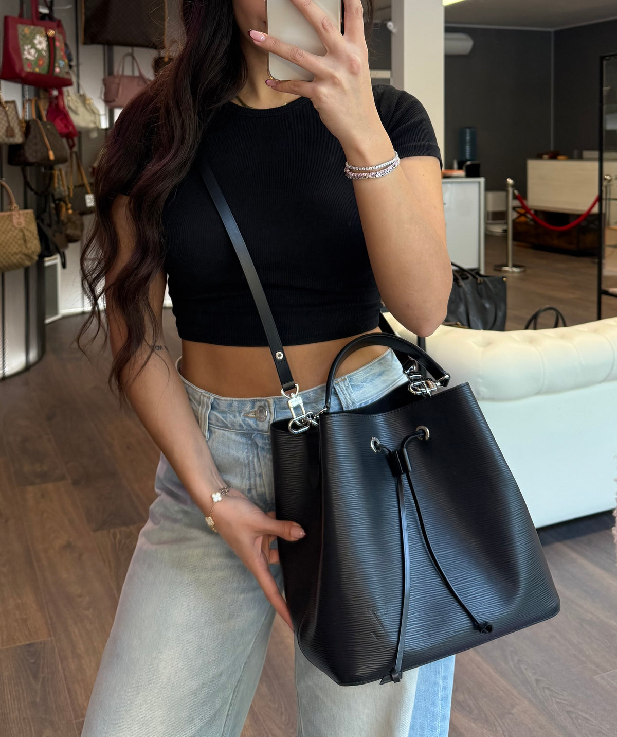Louis Vuitton NéoNoé pelle epi nera