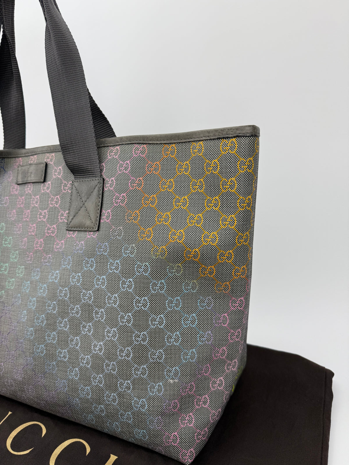 Gucci tote bag tela rainbow GG