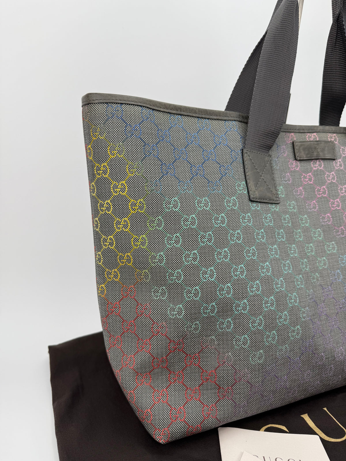 Gucci tote bag tela rainbow GG